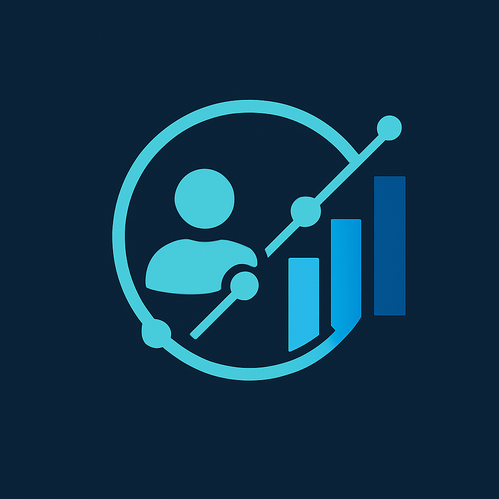 Logotipo da Moretti Tecnologia - ícone representando crescimento e gestão de dados